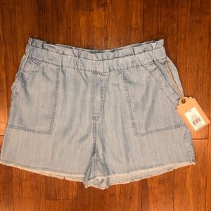 True Craft 100% Lyocell denim shorts. Size Medium. Elastic  waist.